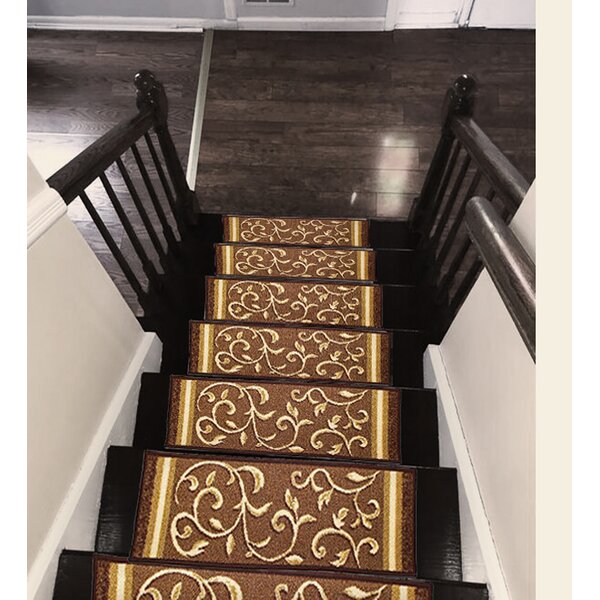 Stair Treads Set Indoor Wood Floors Non Skid Slip Carpet Rugs Pads Rubber Grey 