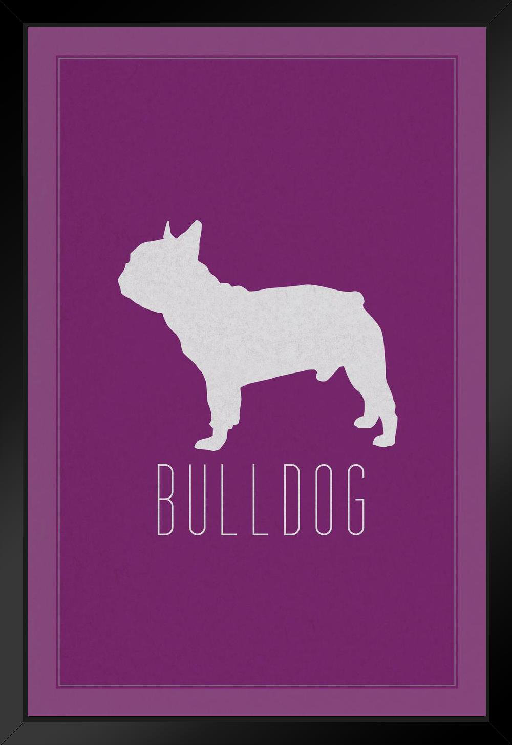 Red Barrel Studio® Dogs Bulldog Purple Dog Posters For Wall Funny Dog