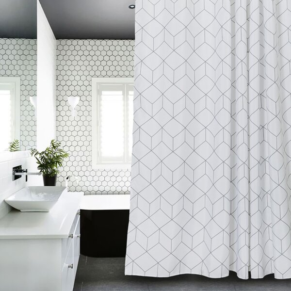 72/79" Polyester Waterproof Shower Curtain & Bathroom Mat Painting Skull Pattern 