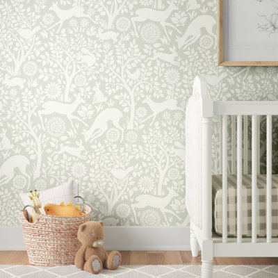Three Posts™ Baby & Kids Ericka Animal Print Wallpaper & Reviews | Wayfair