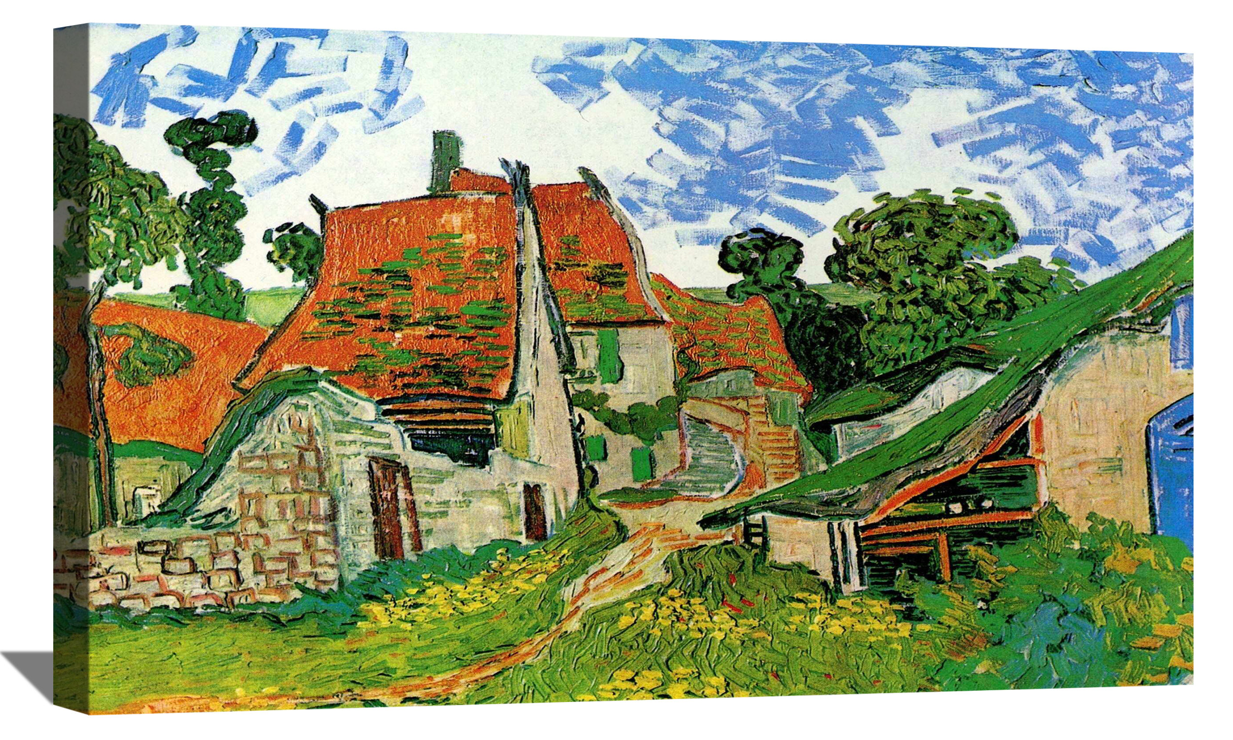 Vault W Artwork Village Street In Auvers by Vincent Van Gogh - Wrapped  Canvas Painting | Wayfair