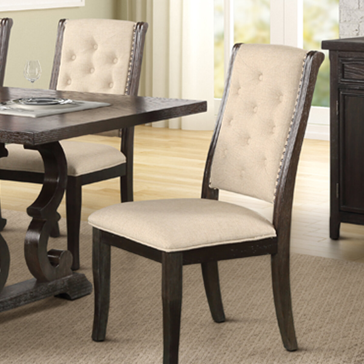 Charlton Home® Lindenfield Tufted Solid Back Side Chair & Reviews | Wayfair