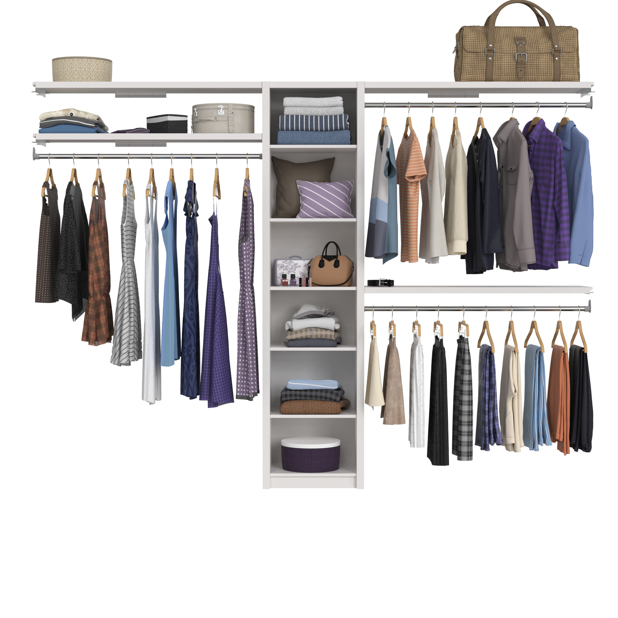 ClosetMaid SpaceCreations 44" W 115" W Closet System Starter Kit