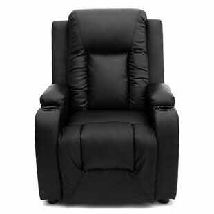 Nero, Brown Choice of 3 Styles in Black or Brown Real Leather Reclining Lounge Armchair for Home Cinema & Gaming 