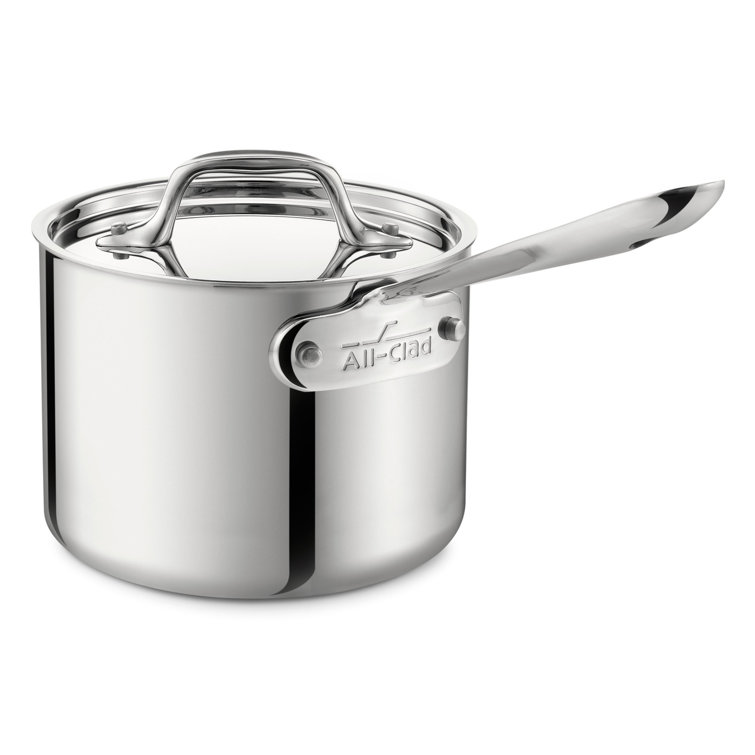 All-Clad D3™ Stainless Steel Saucepan with Lid - 1