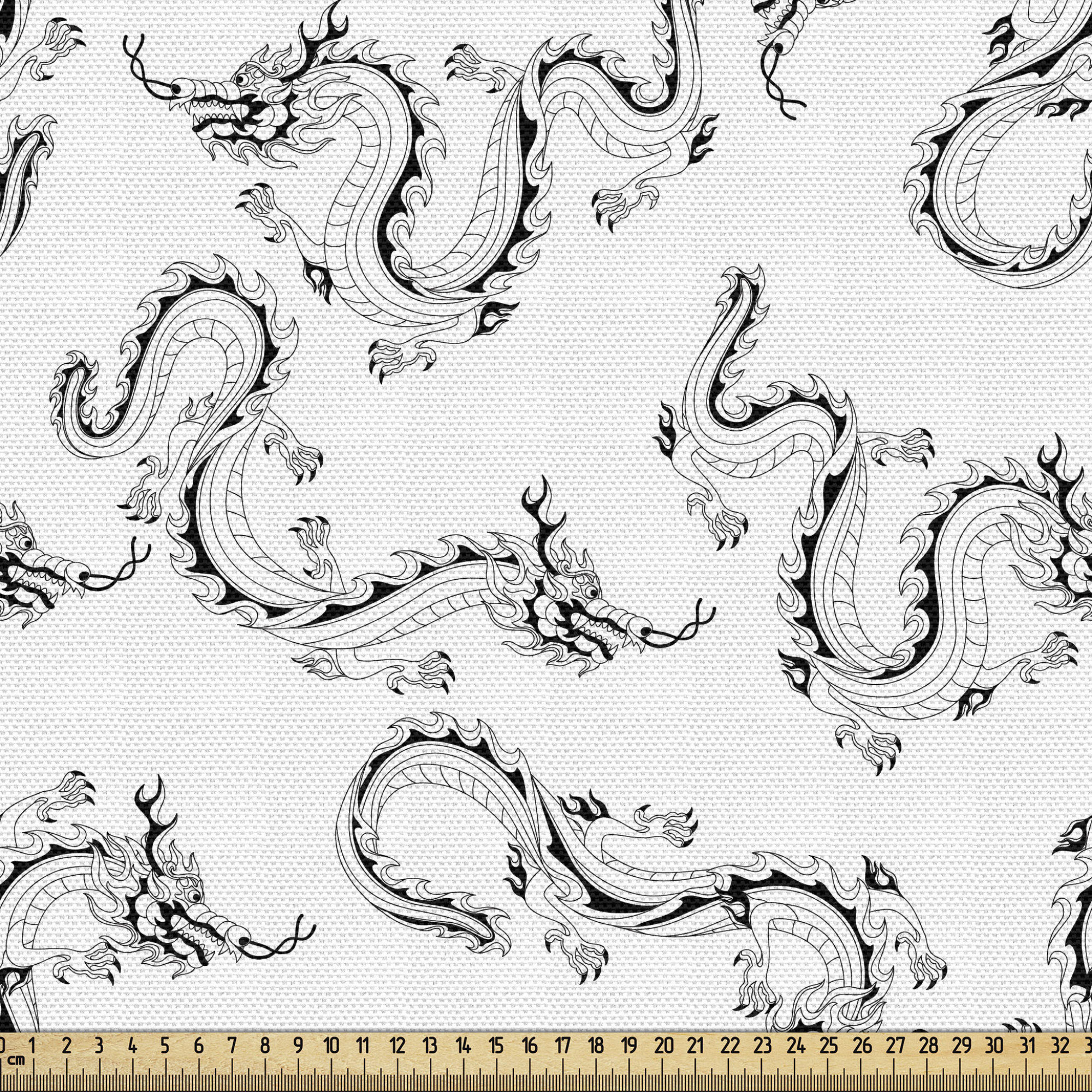 East Urban Home Dragon Fabric By The Yard, Repetitive And Long Motifs