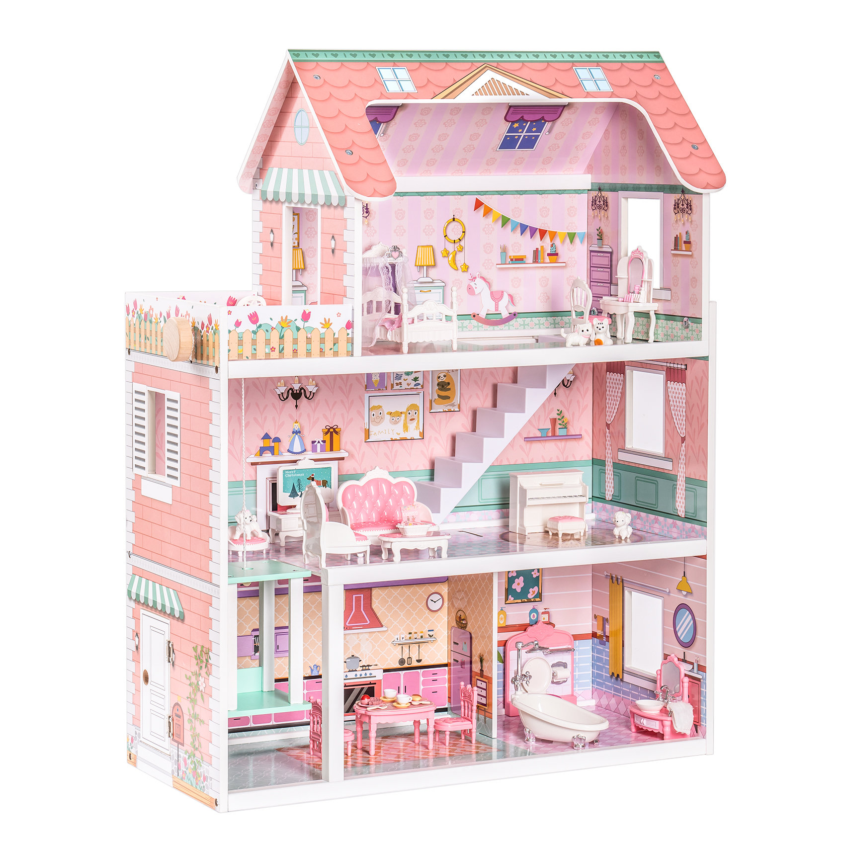 ROBUD Classic And Stylish Dollhouse For Kids & Reviews | Wayfair