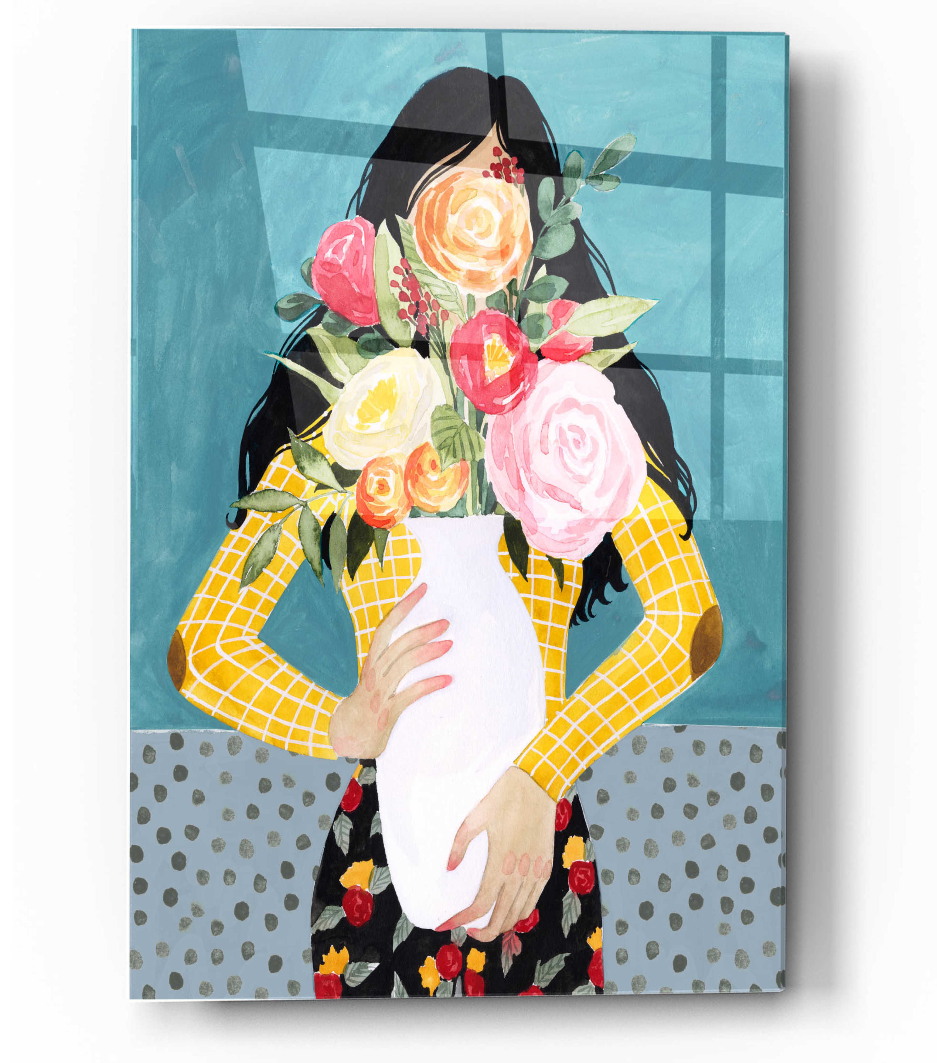 House of Hampton® Flower Vase Girl II Flower Vase Girl II by Grace Popp