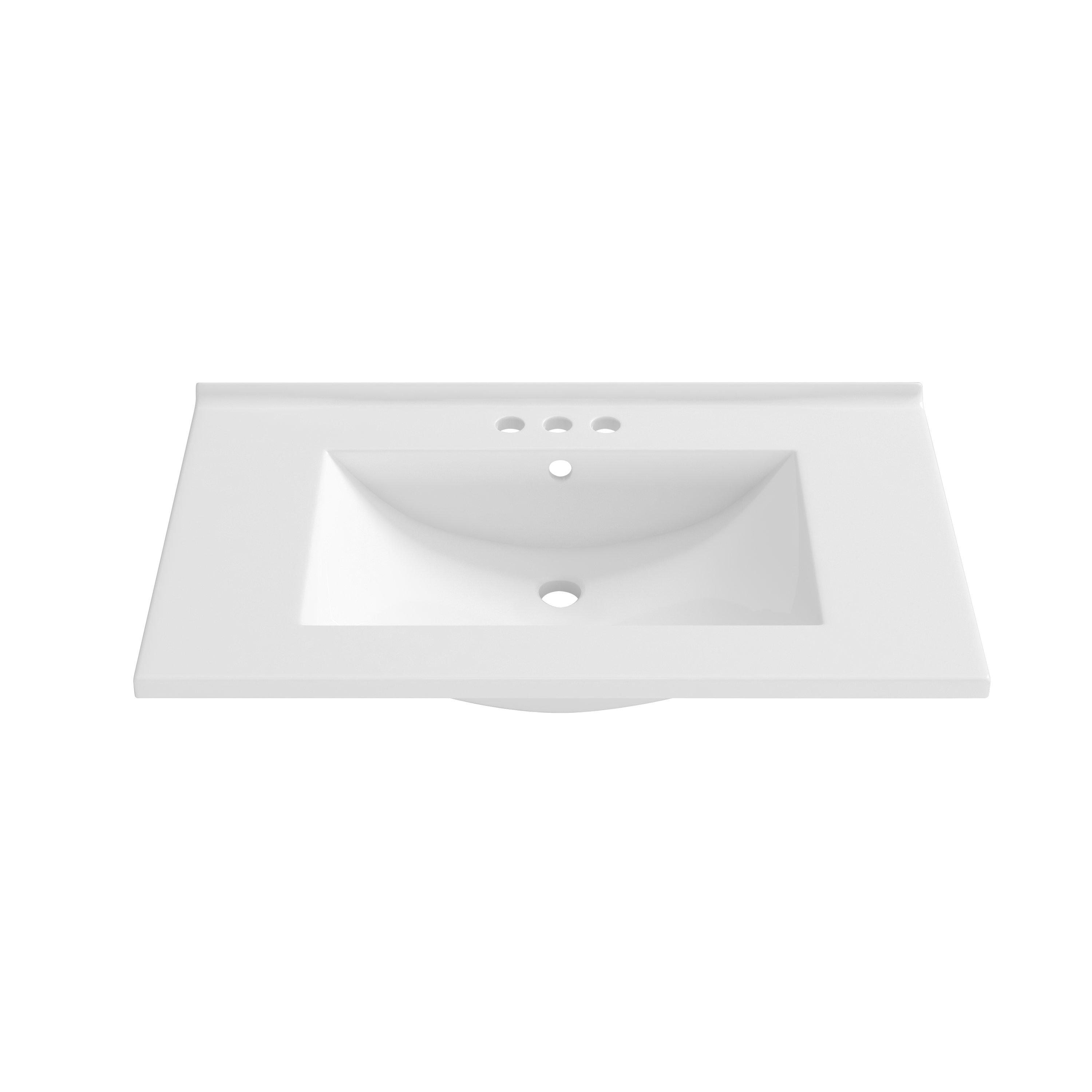 MEJE 30'' Ceramic Single Bathroom Vanity Top in White with Sink | Wayfair