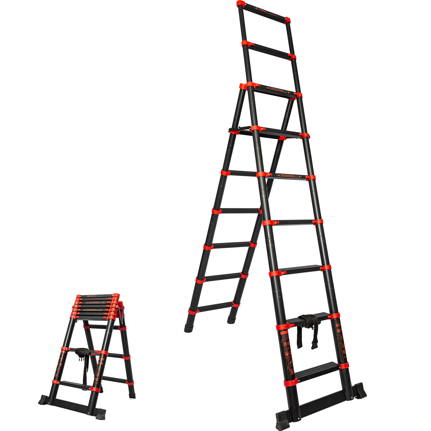 New Ladder Step Extension Telescoping Lightweight Portable Folding Telescopic US 
