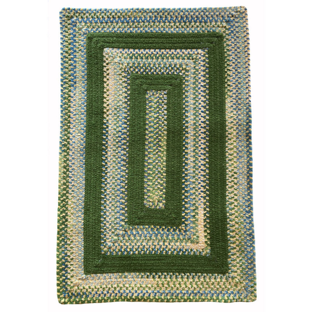 August Grove® Brayden Braided Green Rug Wayfair