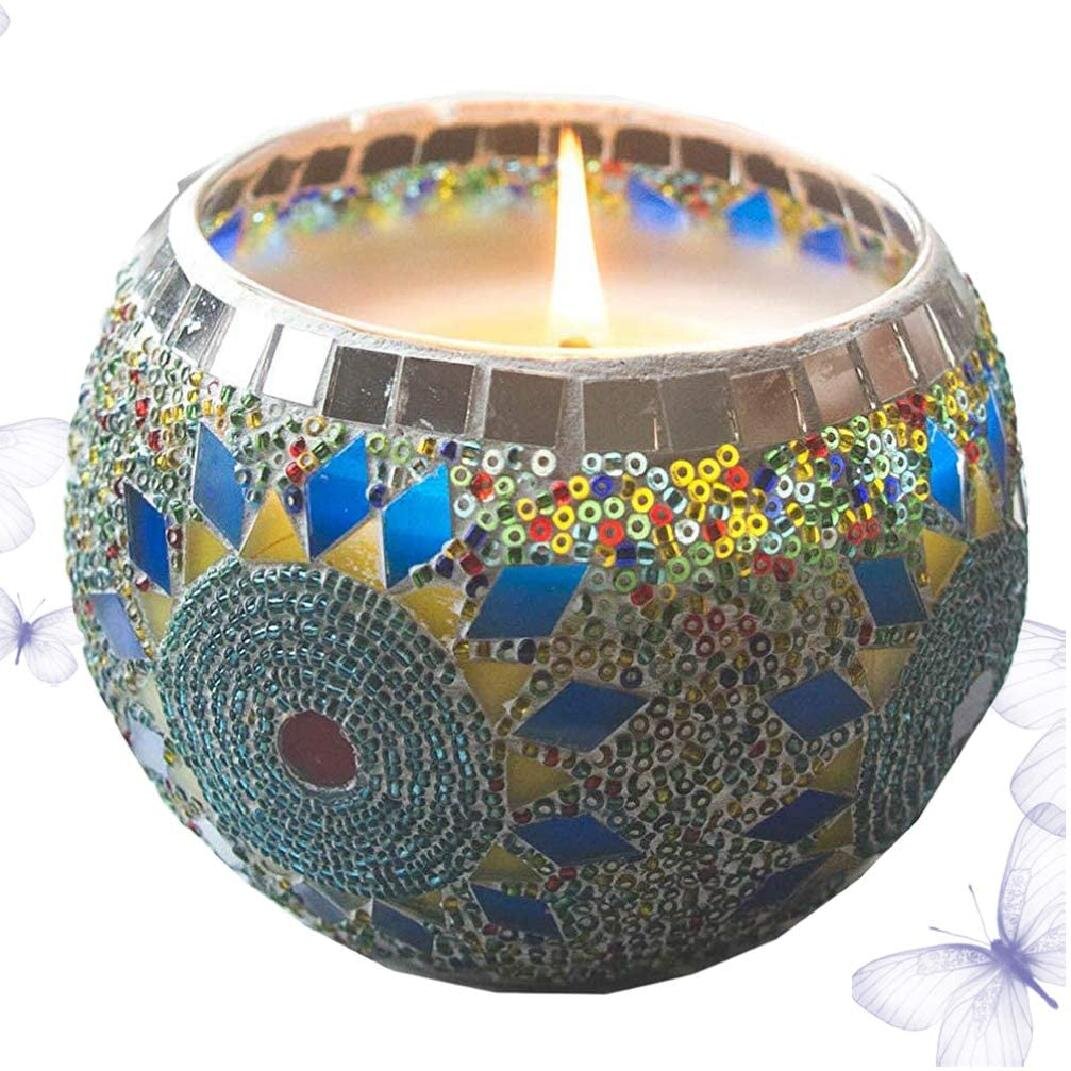 Wedding Mosaic Candle Holder Tea Light Bowl Candelabra Candlestick 4-set 
