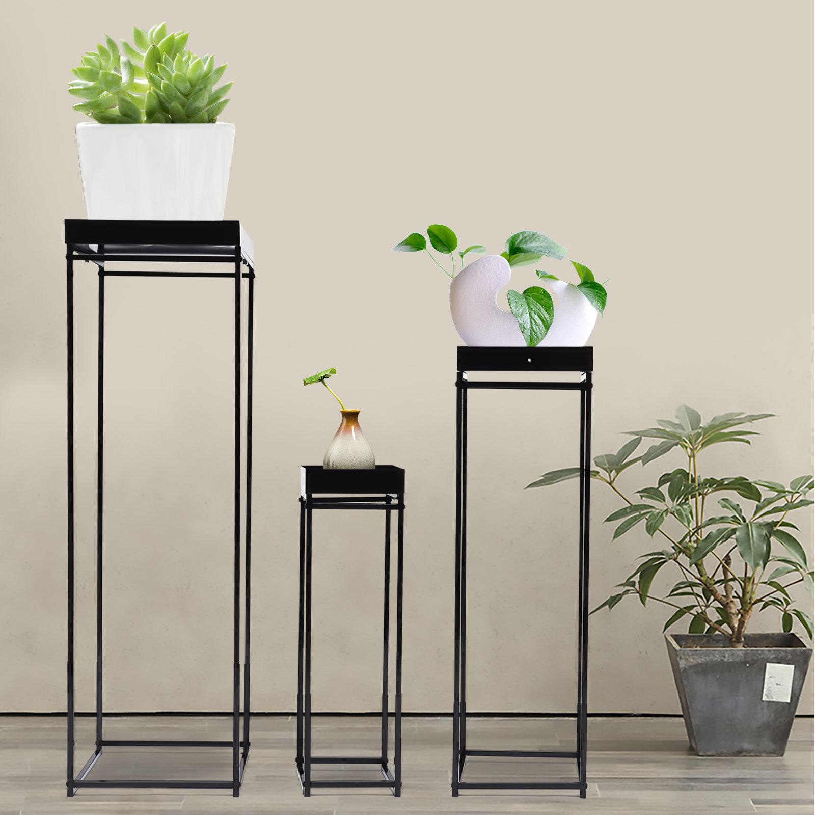 Latitude Run Kloee Square Nesting Plant Stand Wayfair.co.uk