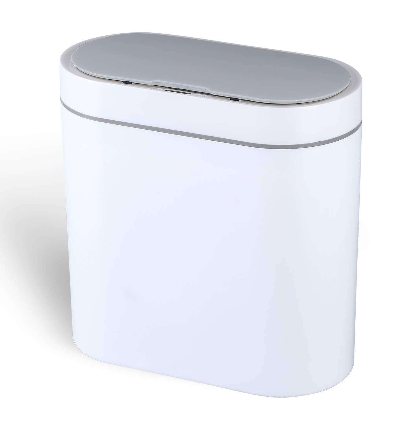 ZWISSLIV 2.5 Gallon Waterproof Motion Sensor Small Bathroom Trash Can