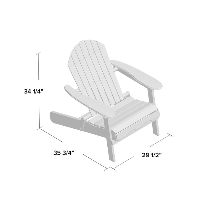 Beachcrest Home Woking Solid Wood Folding Adirondack Chair & Reviews ...
