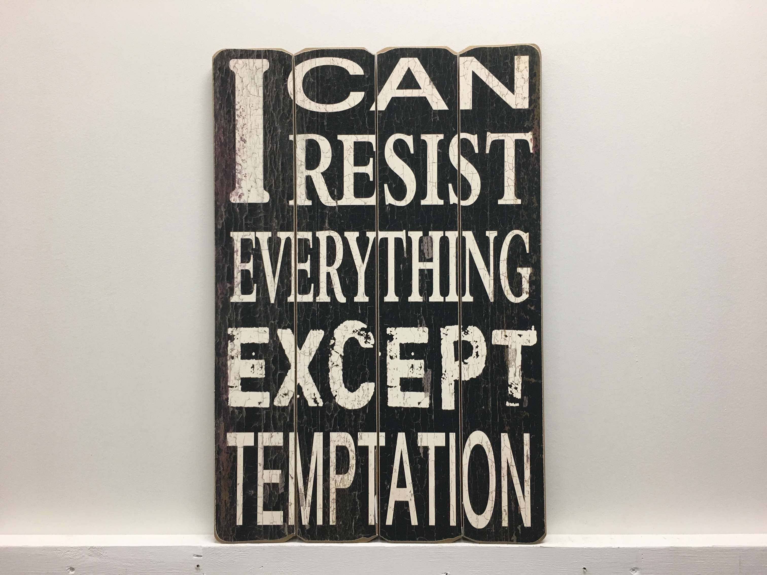 Millwood Pines Temptation Wooden Sign Wall Décor Wayfair