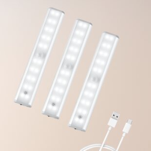 Under Cupboard Lights,18-LED USB Rechargeable Motion Sensor Lights Pack of 4 