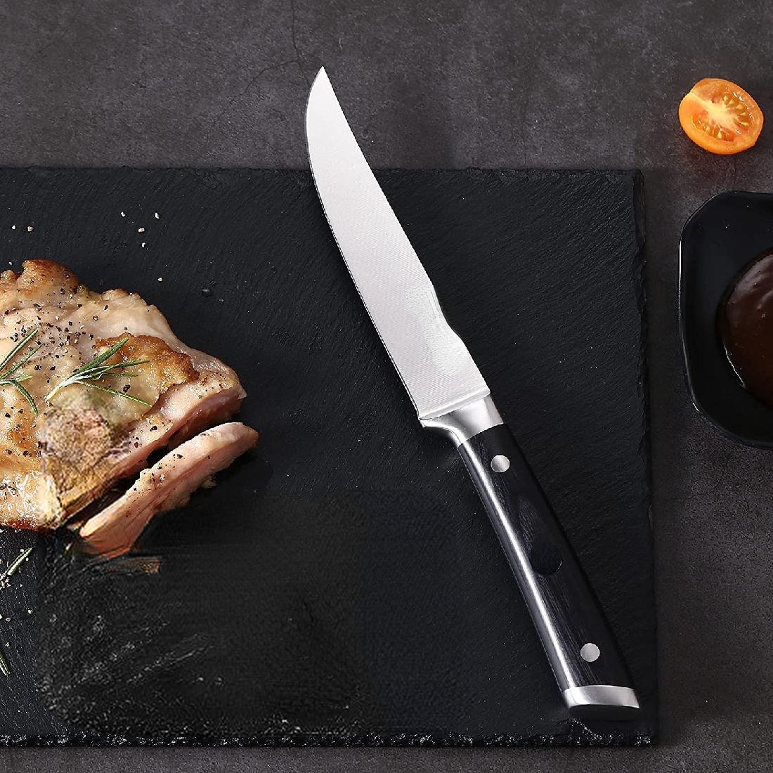 Orchids Aquae Advanced Kitchen Steak Knife Set No Sawtooth Stainless