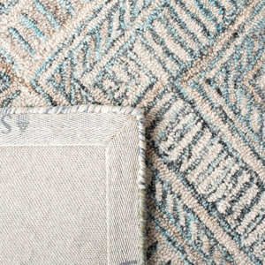 Union Rustic Handmade Turquoise/Beige Rug | Wayfair