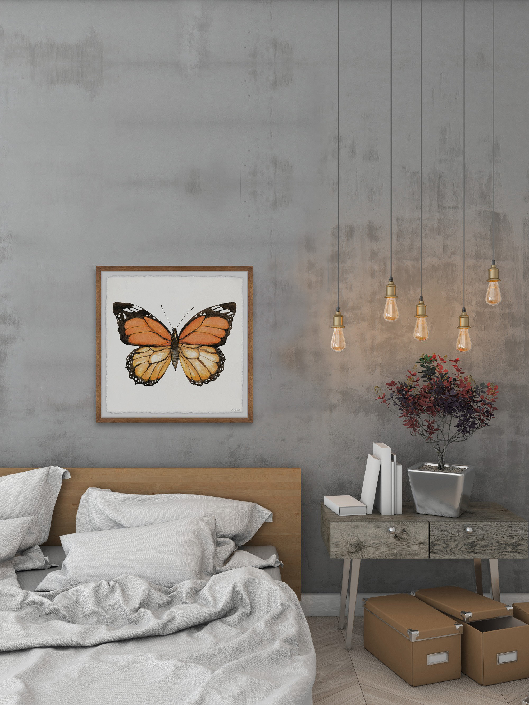 August Grove® Butterfly Unleashed Framed On Paper Painting Wayfair