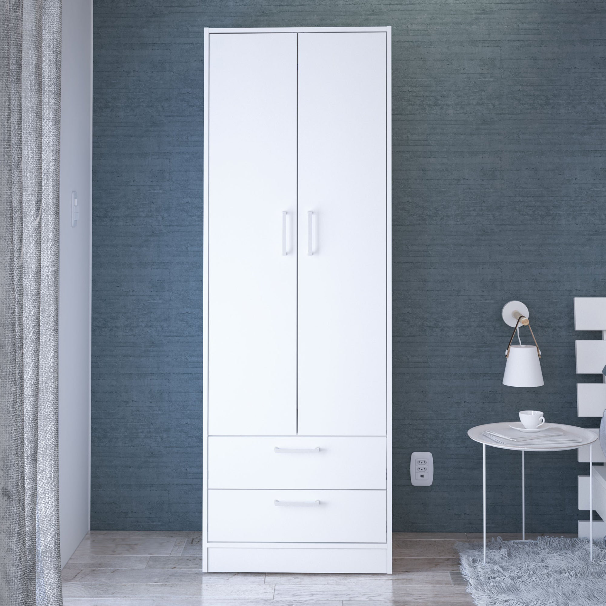 Wade Logan® Ameed Manufactured Wood Armoire & Reviews Wayfair Canada