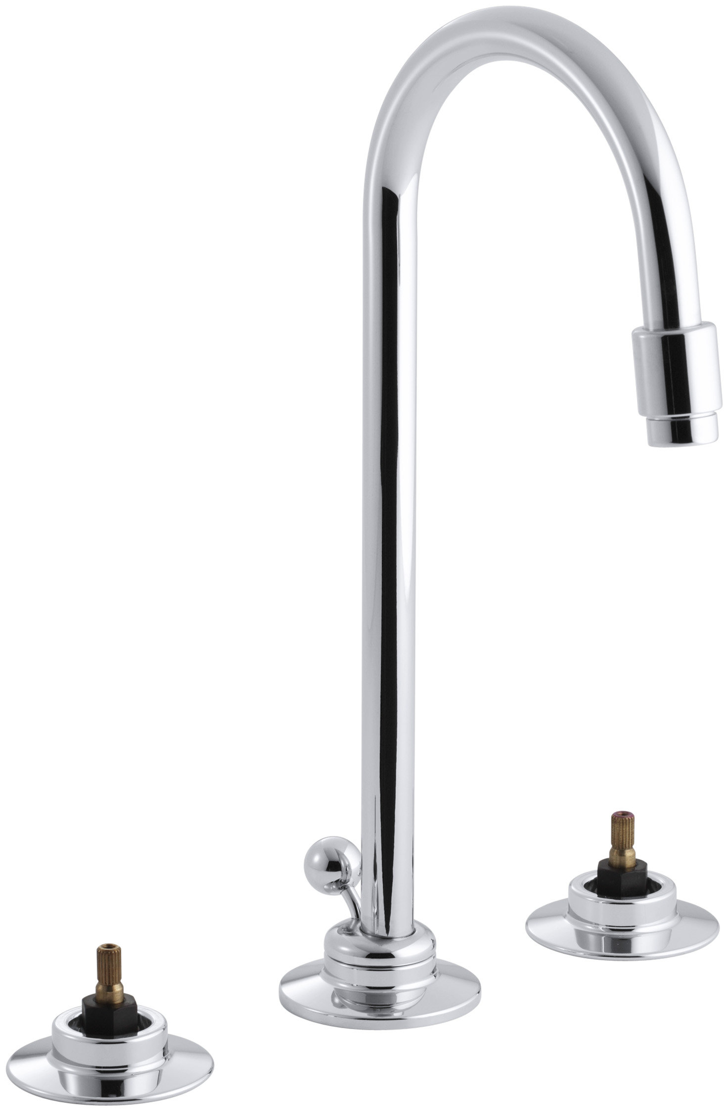 Kohler Triton Widespread Commercial Bathroom Sink Faucet with Gooseneck
