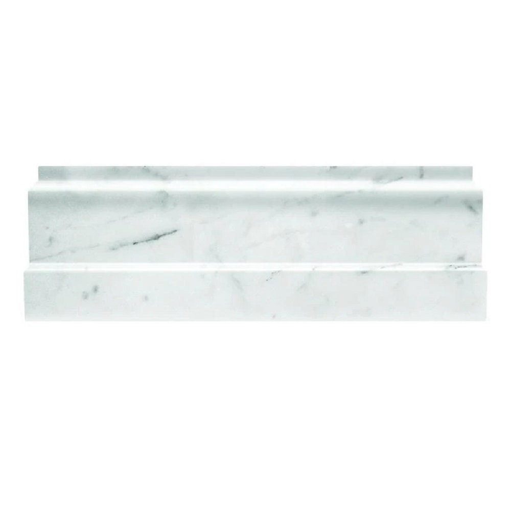 Tile Club 12" x 4" Polished Marble Cove Base Tile Trim in Grey Wayfair