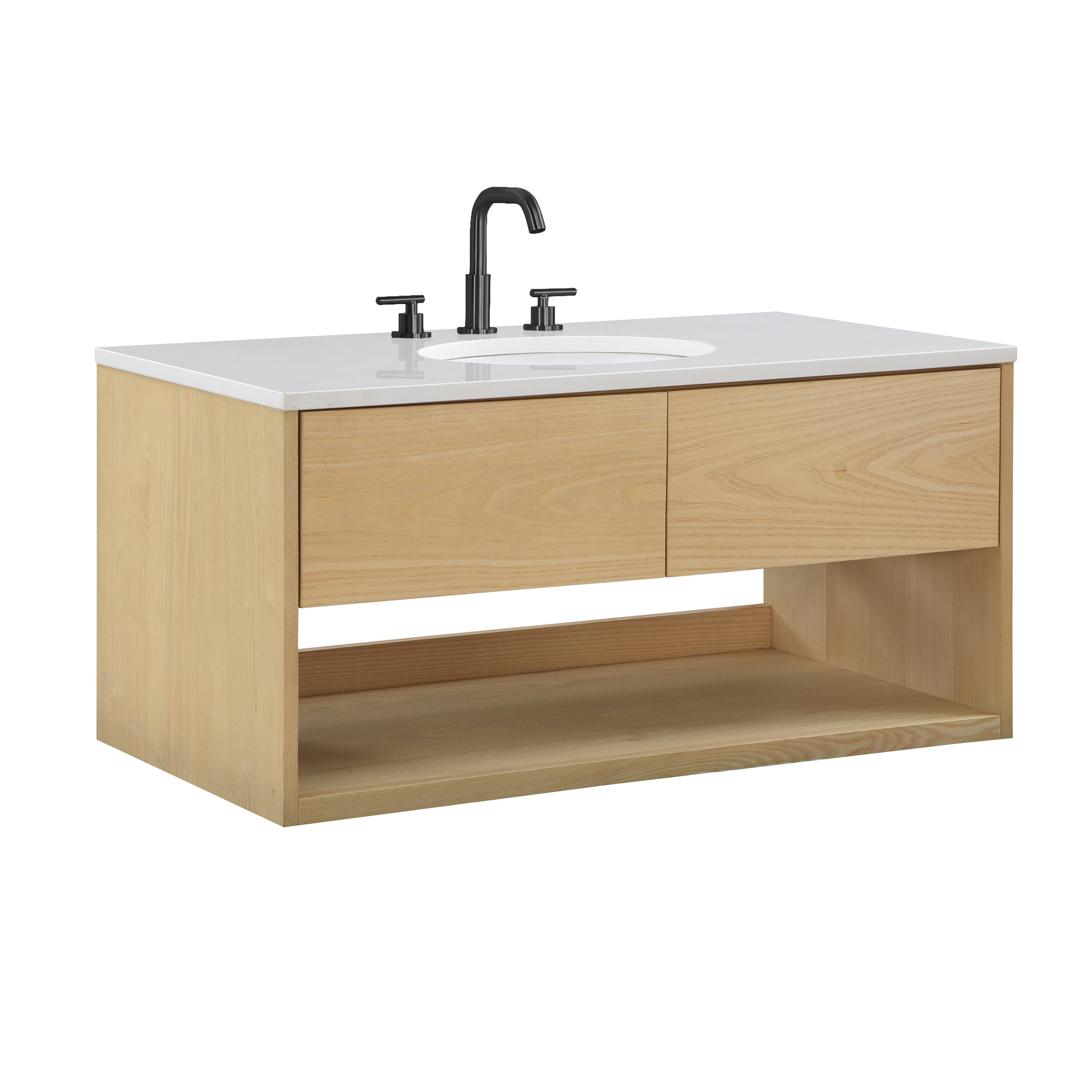 AllModern Redbridge 42'' Wall Mounted Single Bathroom Vanity with
