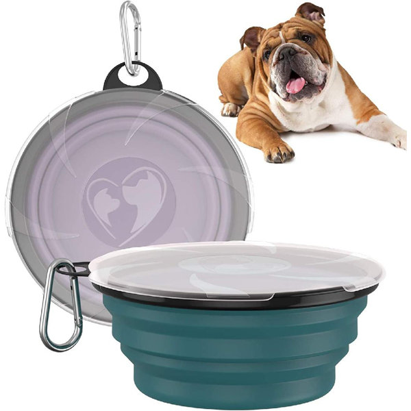 dog travel bowl with lid