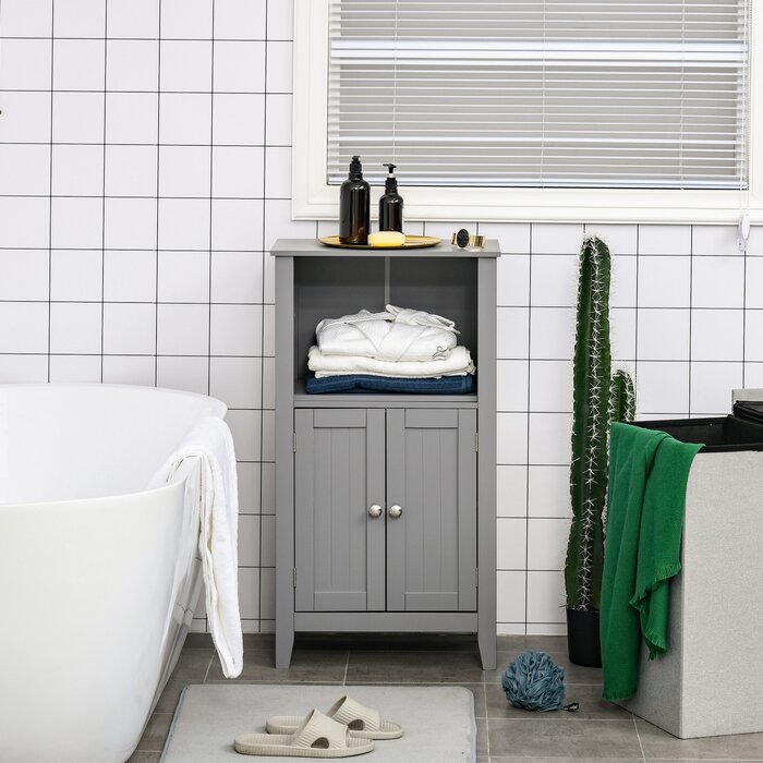 Three Posts™ Attalla Freestanding Bathroom Cabinet & Reviews | Wayfair