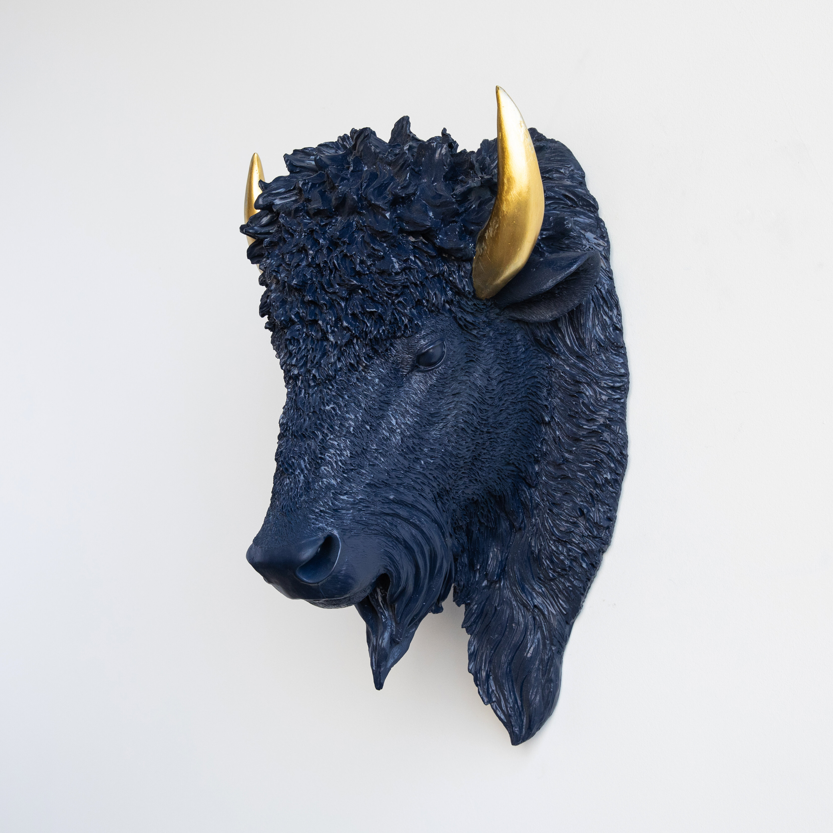 Faux Taxidermy Bison Head Wall Décor
