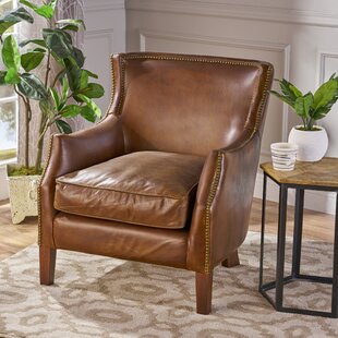 natural leather armchair