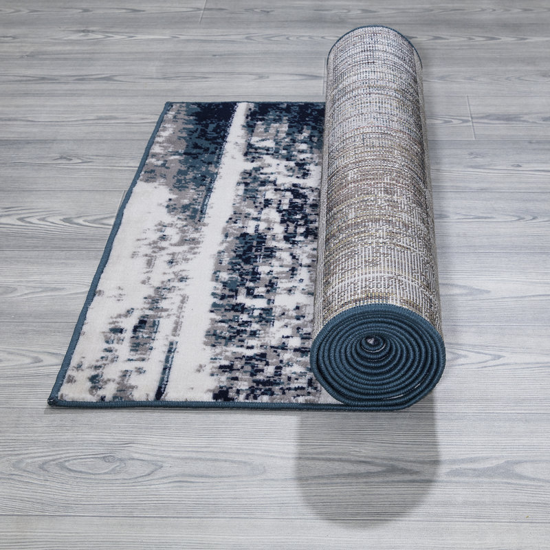 Winston Porter Wolfhard Performance Turquoise Rug & Reviews | Wayfair