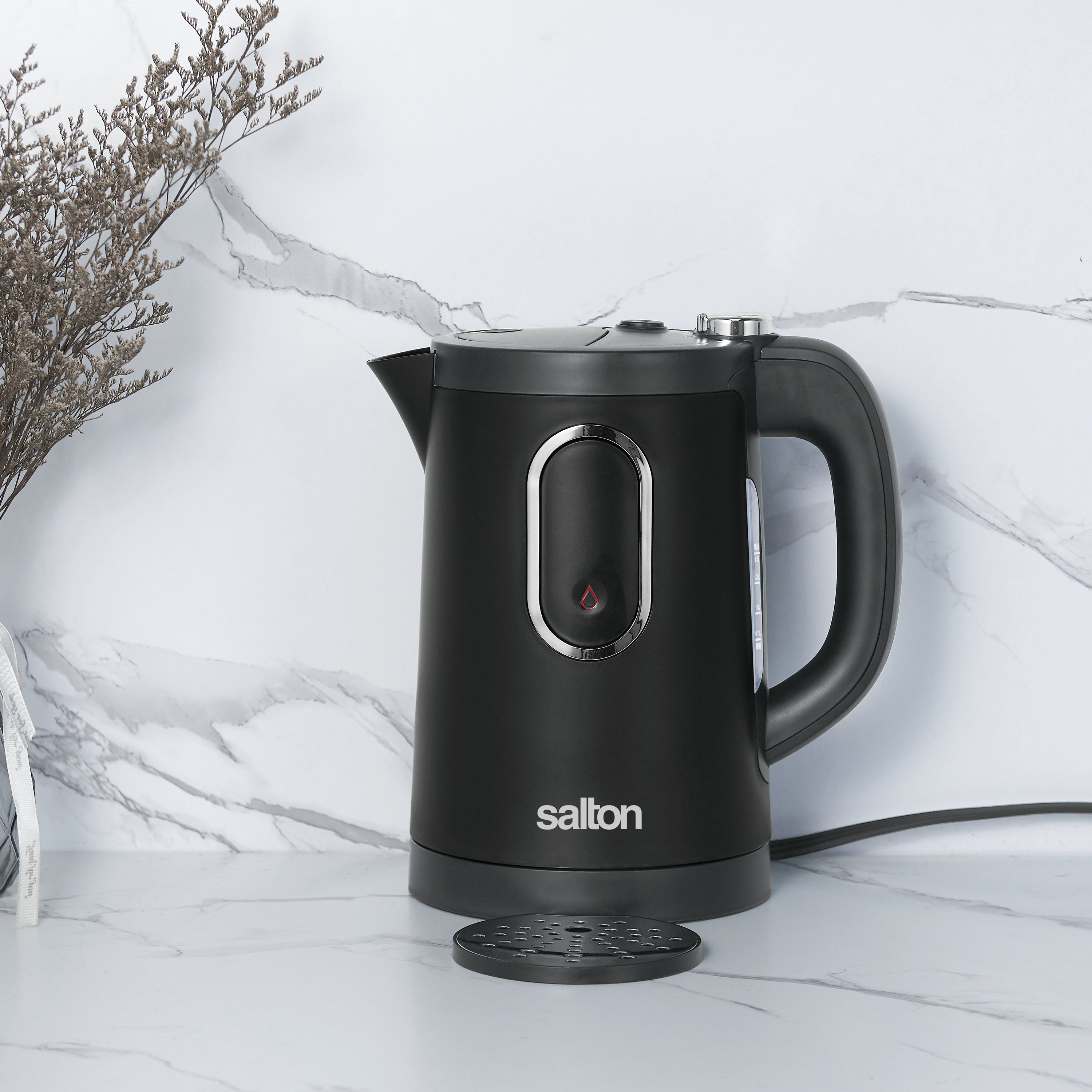 Salton Charcoal Grey Countertop Top Loading Electric Water Cooler with