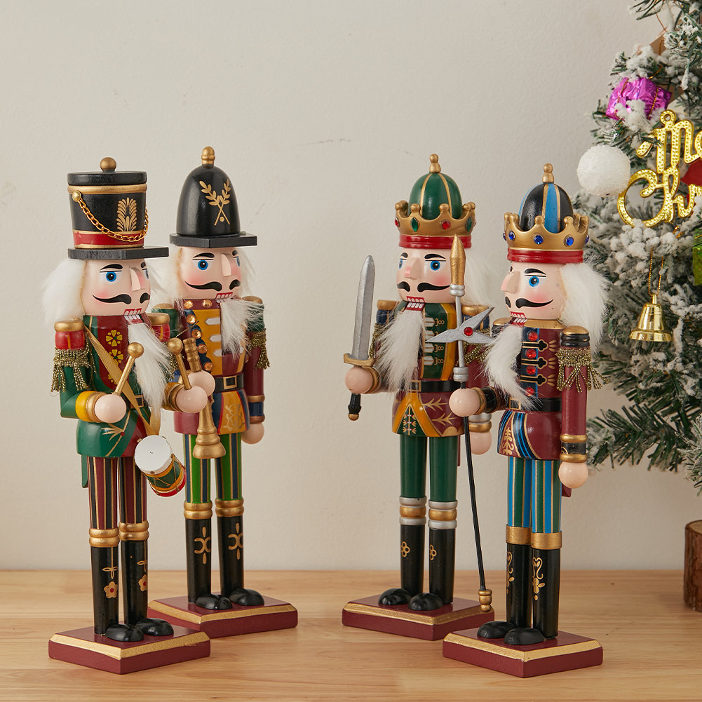 The Seasonal Aisle 4 Piece Nutcracker Puppets Set Wayfair.co.uk