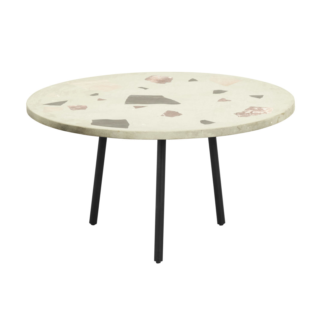Nordal Table basse ronde blanche 76 cm Terrazzo - 