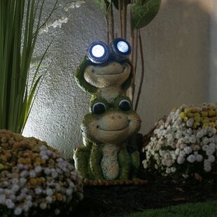 NOVELTY FUN METAL FROG TOAD WITH STRAW HAT & 2 BUCKET PLANTERS GARDEN ORNAMENT 