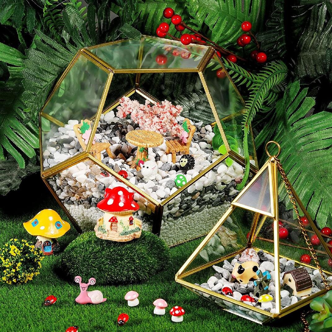 Miniature Animals Figurines Landscape Lawn Garden Ornament Fairy Dollhouse Decor 