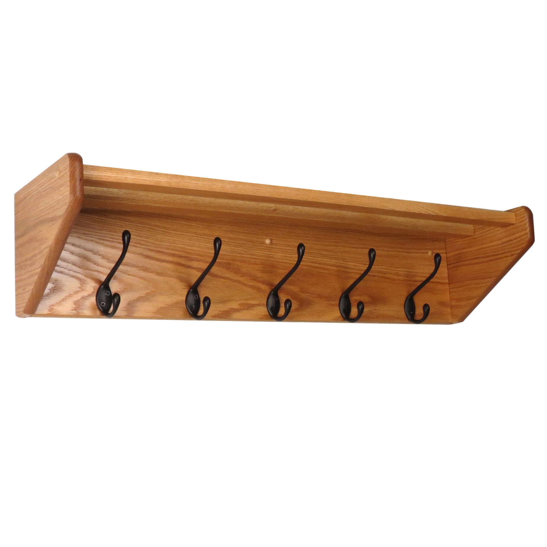 Charlton Home® Kwiatkowski Solid Wood 5 Hook Wall Mounted Coat Rack