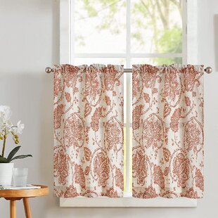 Gold Sheer Voile & Lace Curtain Panels Set Pair 29 w x 27.5 l Rod Pocket 