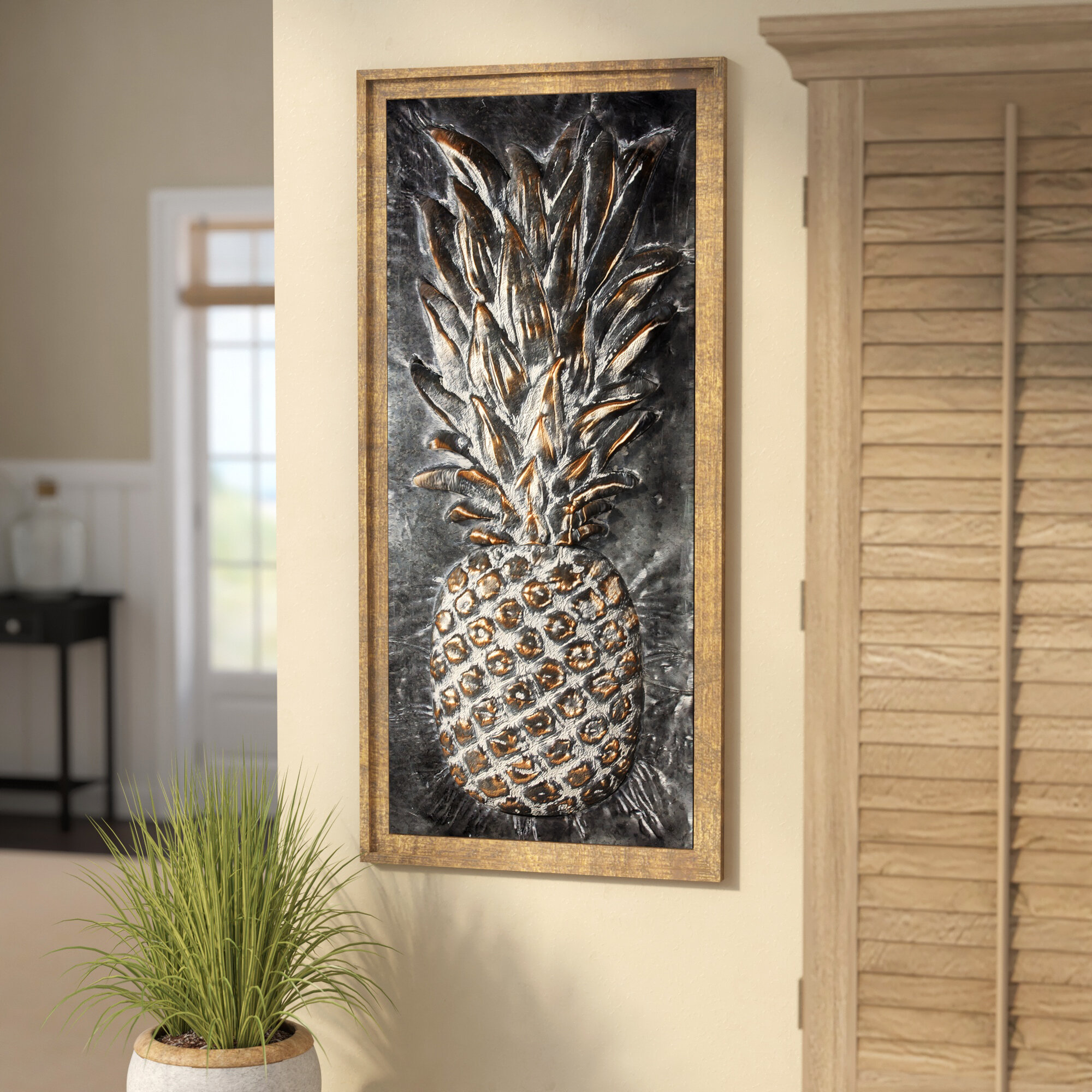 Bay Isle Home Skid Be a Pineapple Wall Décor 