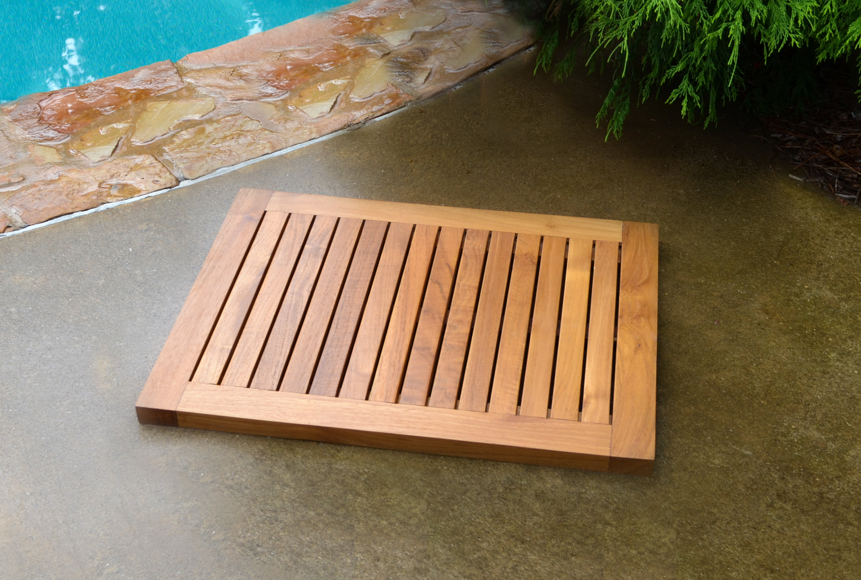 Tortuga Outdoor Teak indoor/outdoor shower mat & Reviews Wayfair