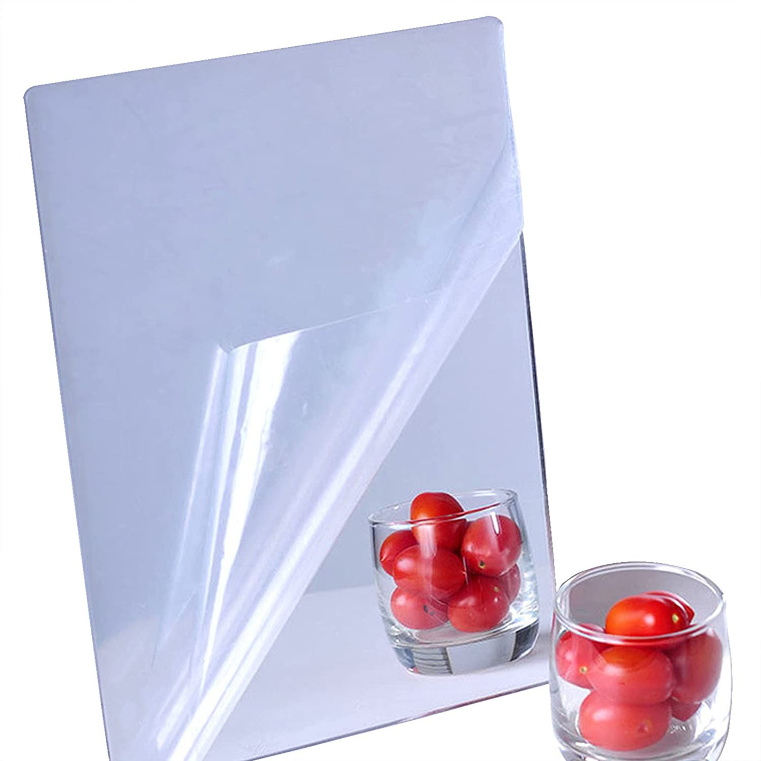 NEW SQUARE PLASTIC MIRROR WALL TILES ANTI-SHATTER SAFETY MIRROR PERSPEX SHEET 