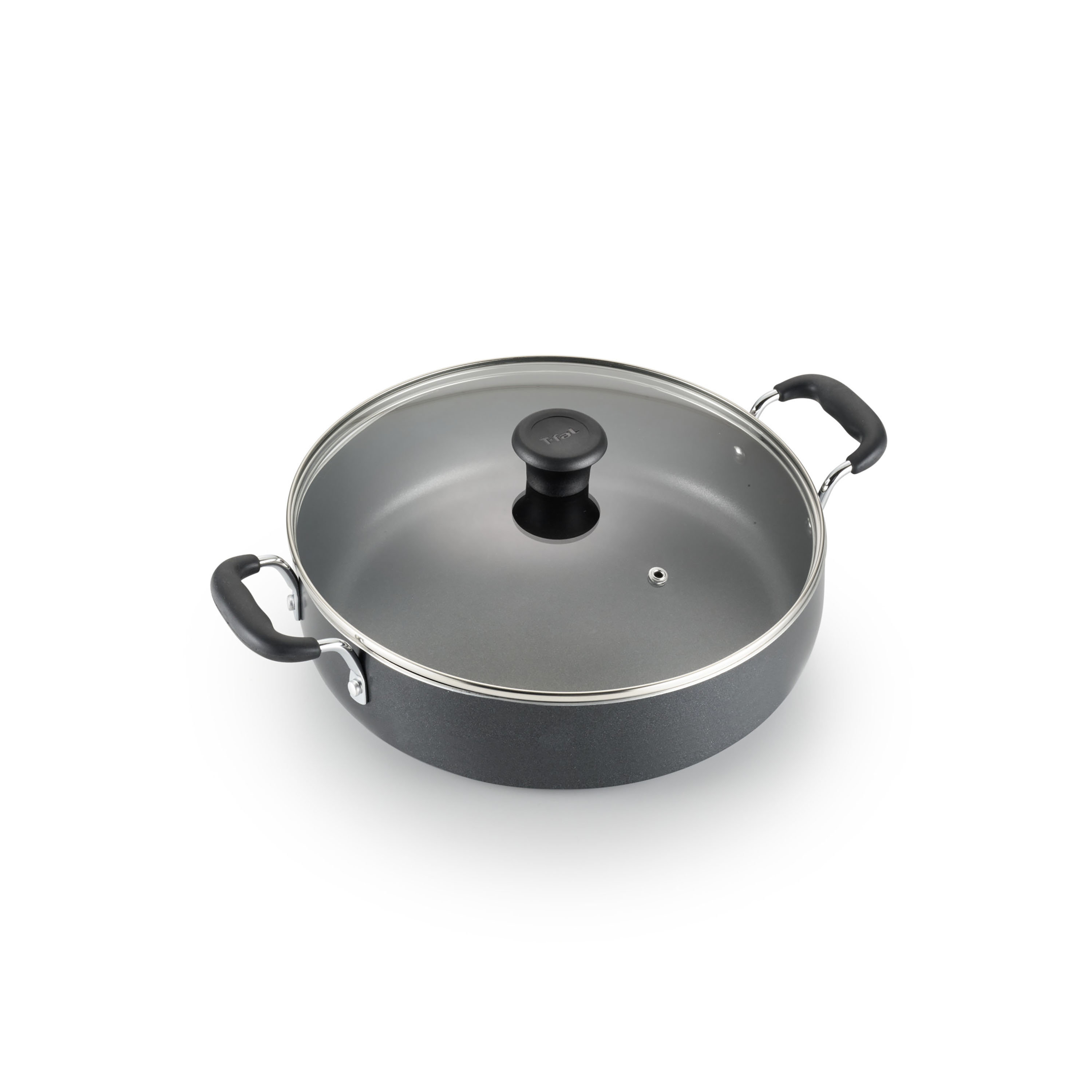 Tfal Nonstick Cookware, Deep Covered Everyday Pan With Lid, 12 Inch