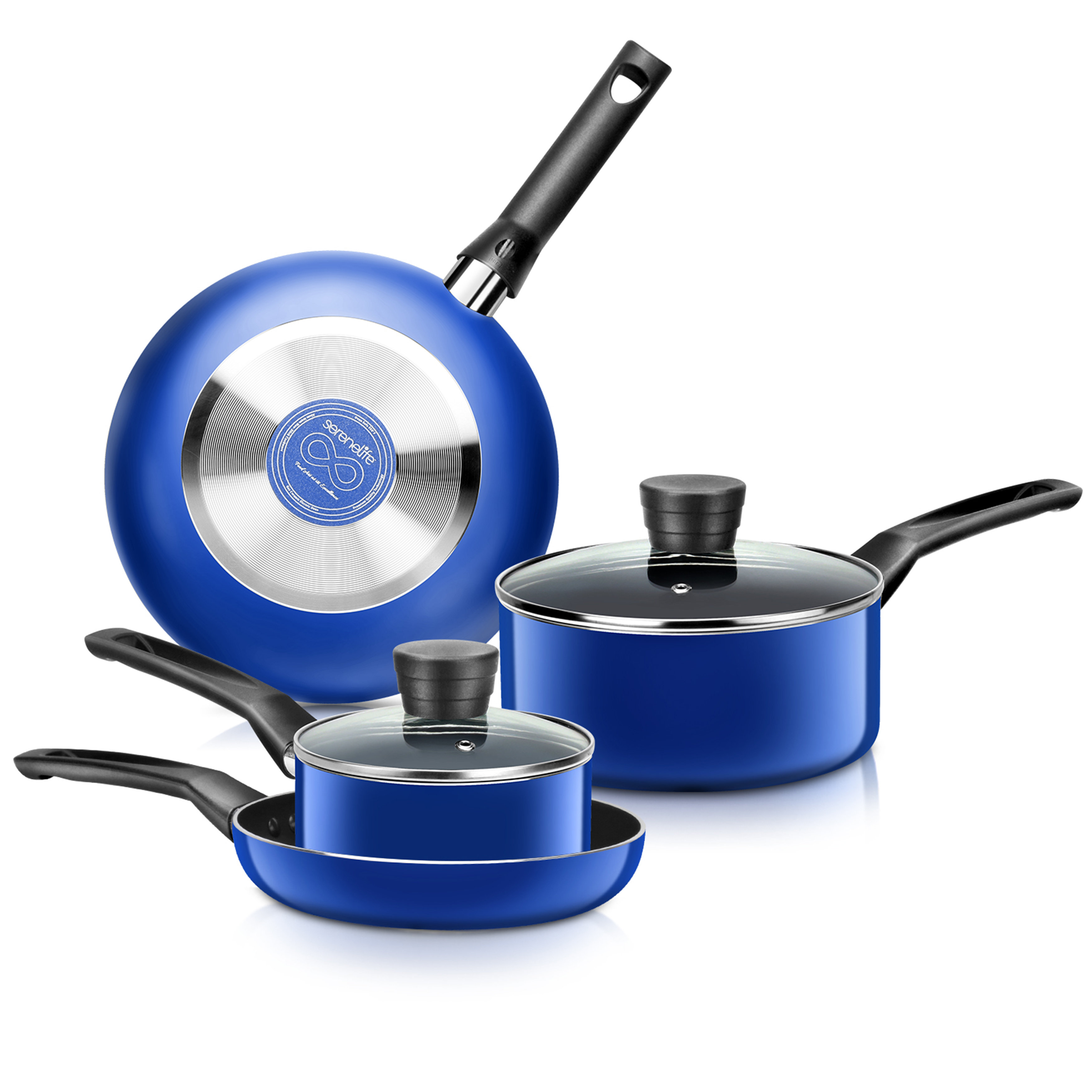 SereneLife 6 Piece Aluminum Non Stick Cookware Set Wayfair