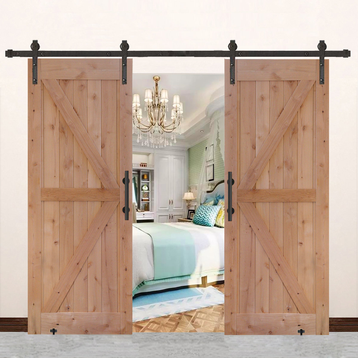 Lubann Paneled Wood Unfinished Barn Door Wayfair