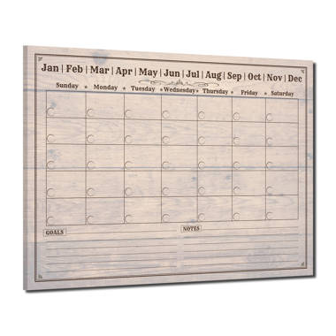 Rebrilliant 'Rustic' Monthly Wall Mounted Dry Erase Board & Reviews |  Wayfair