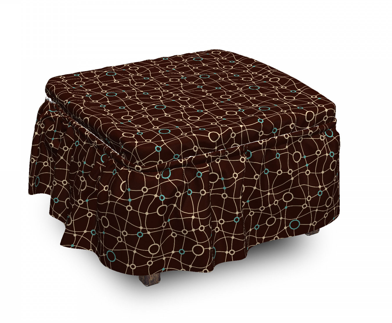 East Urban Home Mesh Circles Ottoman Slipcover Wayfair