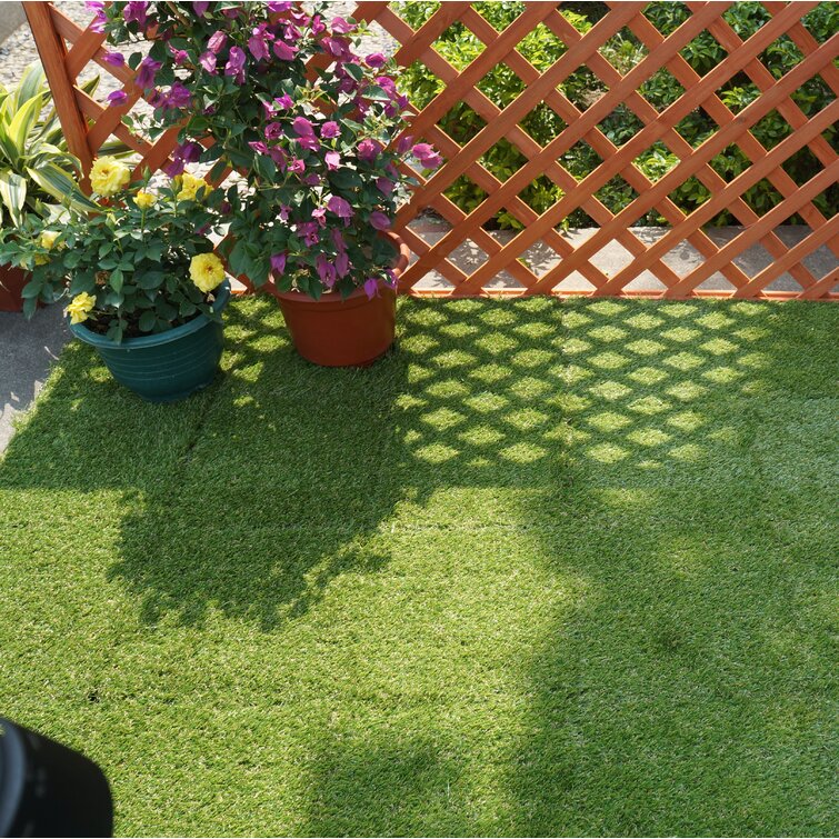 GT Green Plastic Garden Tiles Outdoor Decking Interlocking Instant Path Decor 20pc 