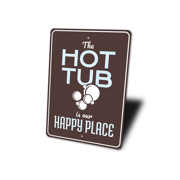 Personalised Welcome to our Hot Tub Plaque; Personalized Sign with Handy Hooks 